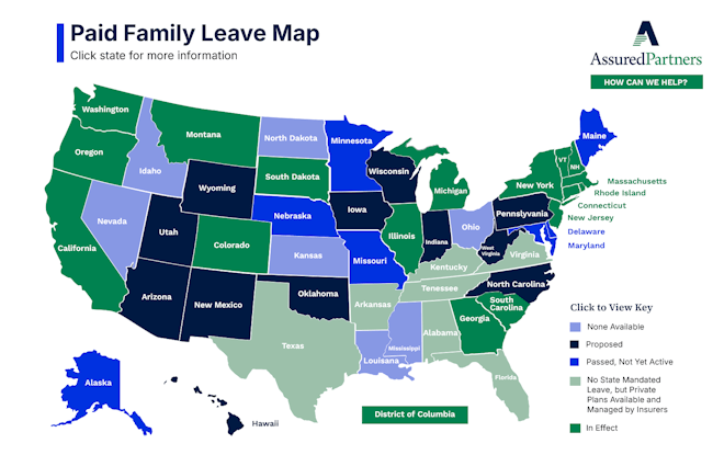 Paid Family Leave Map